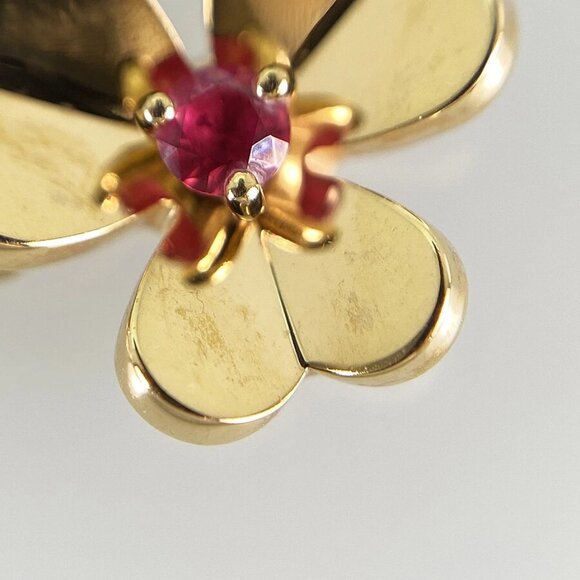 Van Cleef & Arpels Frivole mini VCARP7S800 Rose gold Ruby Necklace - Picture 7 of 14